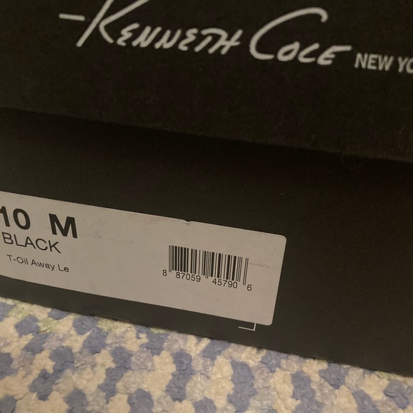 NWT Kenneth Cole New York Sz10 Black T-oil away le - Picture 10 of 11